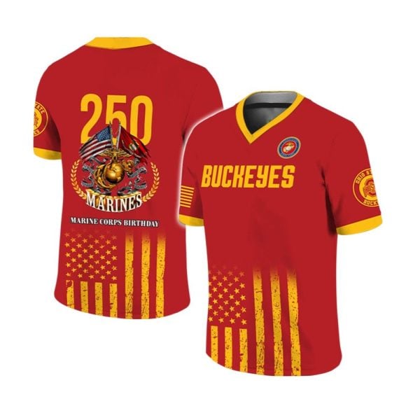 Buckeyes 250th Marine Corps Birthday 2025 Jersey 1 2