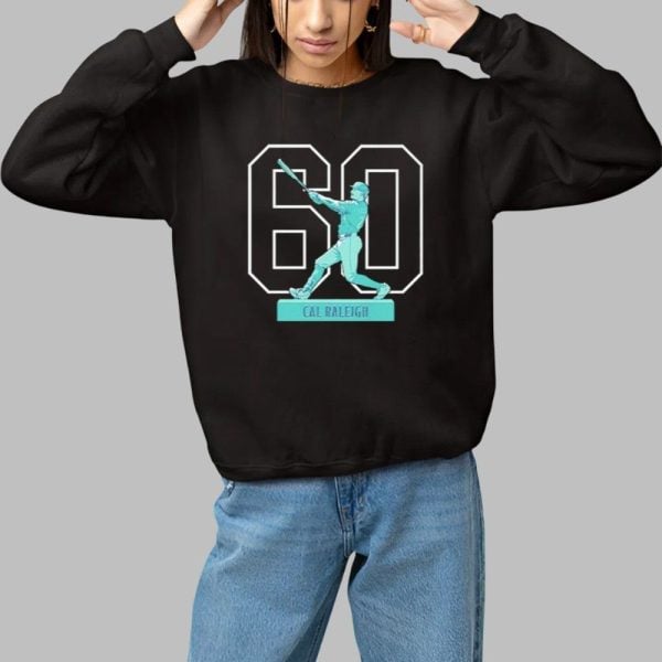 Cal Raleigh Historic 60 Home Run Season Shirt 1 1