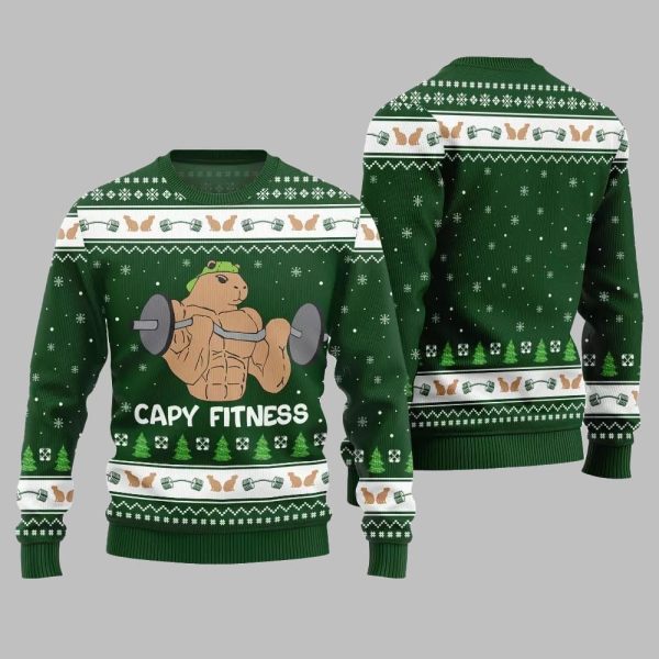 Capy Fitness Funny Ugly Sweater Christmas 2025 4