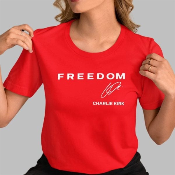 Cassie Clark Wears Charlie Kirk Freedom Shirt 5 1