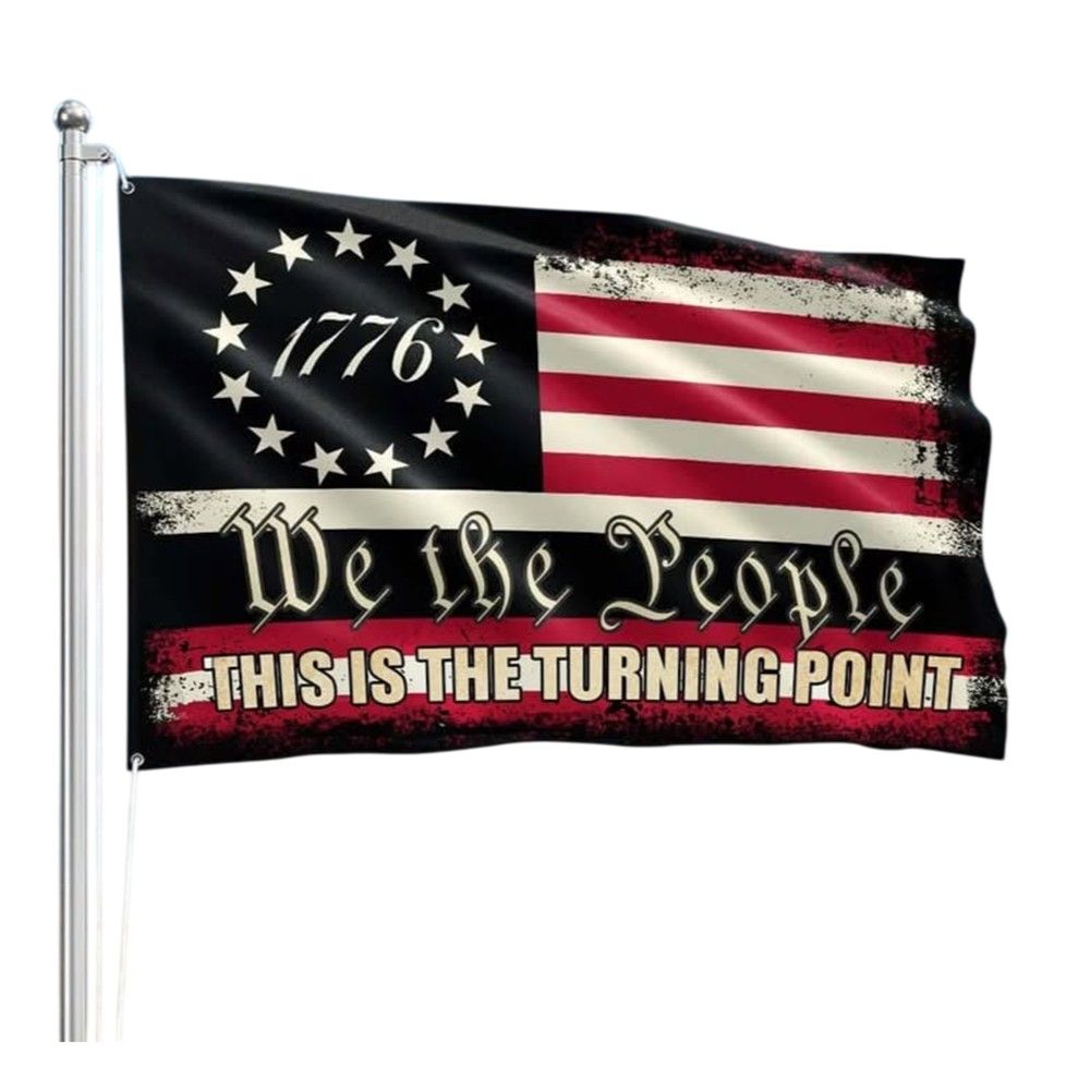 Charlie Kirk 1776 We The People This Is The Rurning Point Flag 2 Charlie Kirk 1776 We The People This Is The Rurning Point Flag 1 2