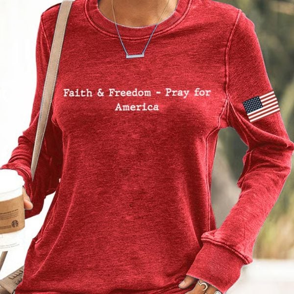 Charlie Kirk Faith Freedon Pray For America Sweatshirt 2