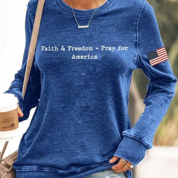 Charlie Kirk Faith Freedon Pray For America Sweatshirt 3