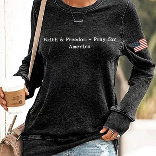 Charlie Kirk Faith Freedon Pray For America Sweatshirt 4