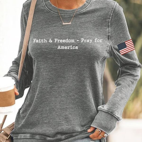 Charlie Kirk Faith Freedon Pray For America Sweatshirt 5