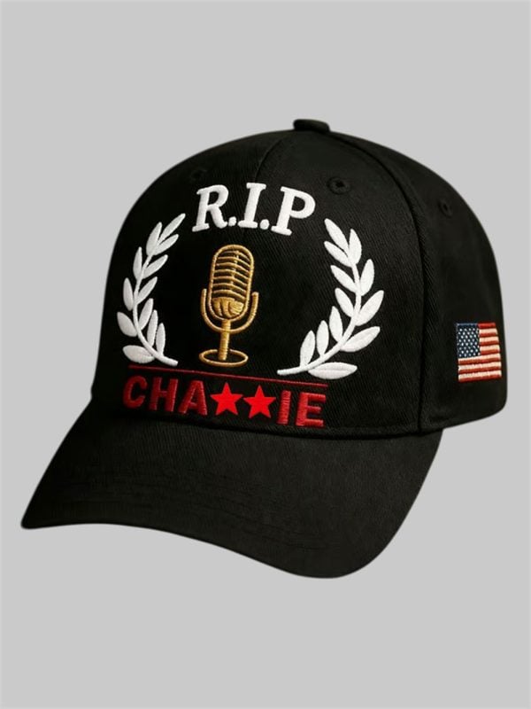 Charlie Kirk Freedom American Flag Print Baseball Cap 2