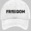 Charlie Kirk Freedom American Flag Print Cap 1