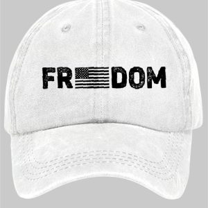 Charlie Kirk Freedom American Flag Print Cap 1