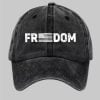 Charlie Kirk Freedom American Flag Print Cap 2