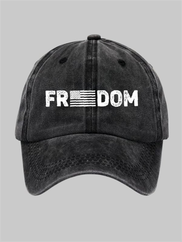 Charlie Kirk Freedom American Flag Print Cap 2