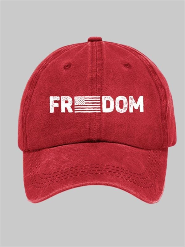 Charlie Kirk Freedom American Flag Print Cap 3