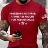 Men's Charlie Kirk FREEDOM Is Not Free Print T-shirt