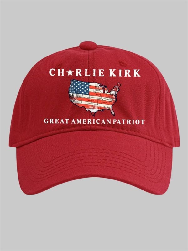 Charlie Kirk Great American Patriot Print Hat 1