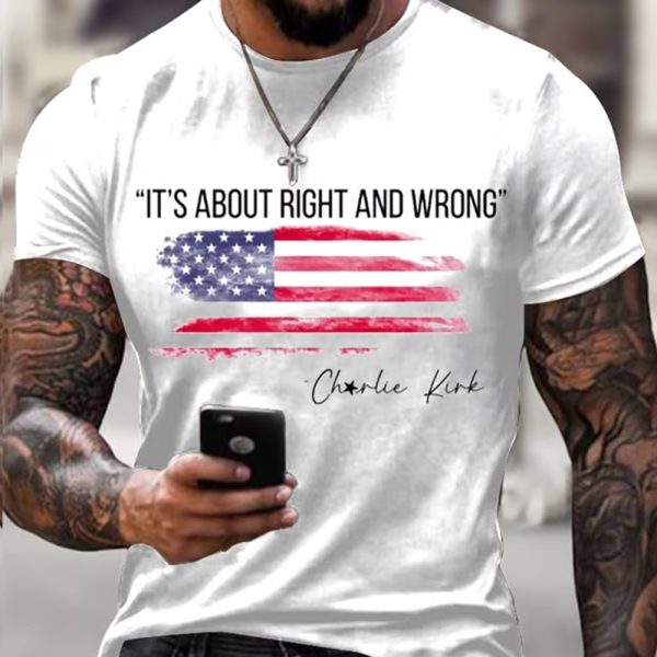 Charlie Kirk Its About Right and Wrong Shirt 2