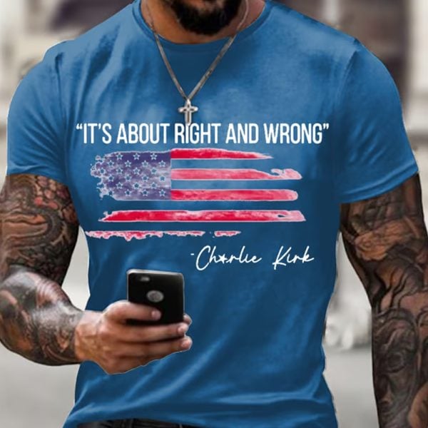 Charlie Kirk Its About Right and Wrong Shirt 3