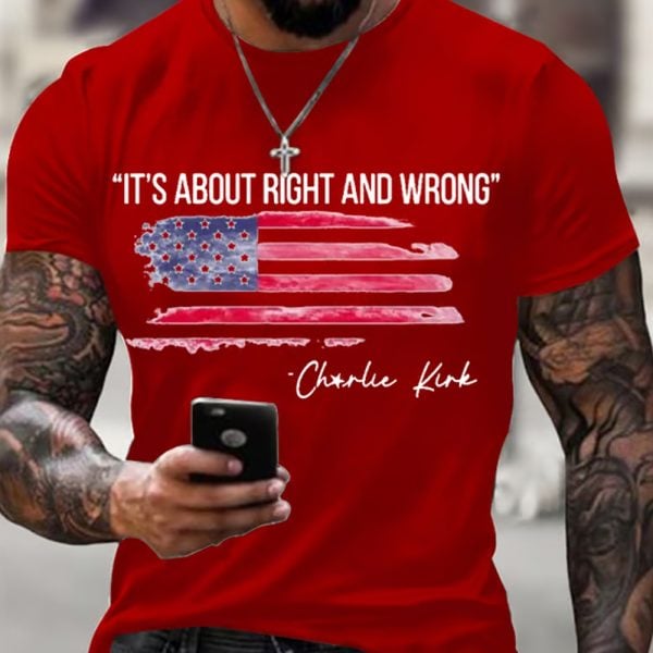 Charlie Kirk Its About Right and Wrong Shirt 4