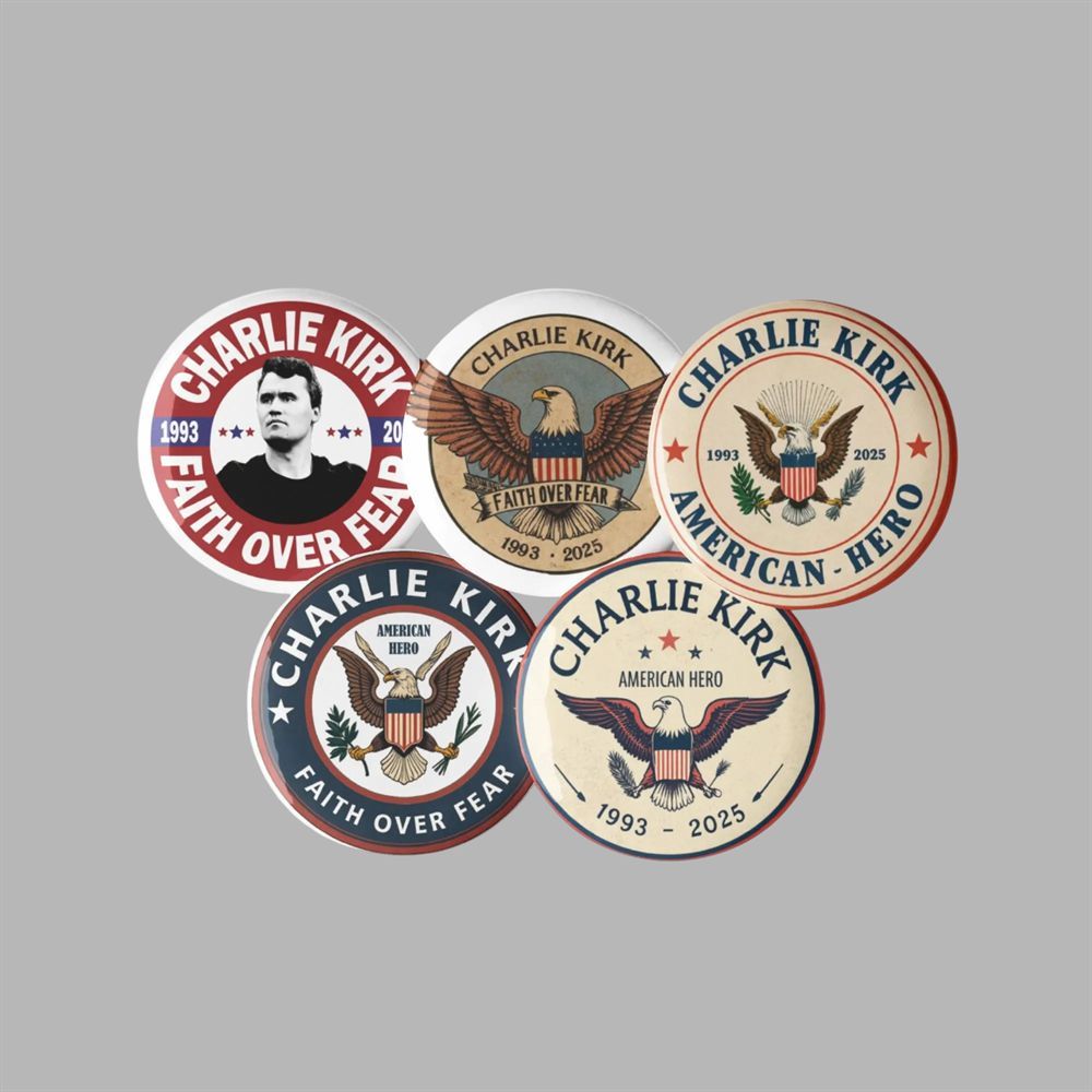 Charlie Kirk Memorial The Eagle Scount 5 pack of 1.25 Pins Charlie Kirk Memorial The Eagle Scount 5 pack of 1.25 Pins