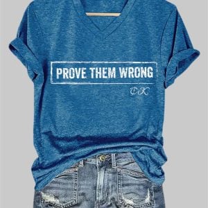 Charlie Kirk Prove Them Wrong V-neck T-Shirt