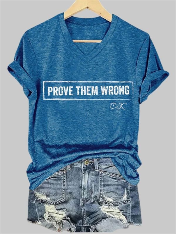 Charlie Kirk Prove Them Wrong V-neck T-Shirt