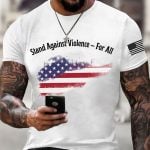 Charlie Kirk Women's Stand Against Violence For All Shirt