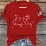 Charlie Kirk This Is The Turning Point Print V-neck Shirt