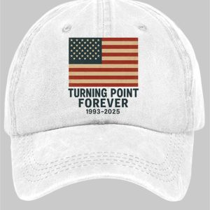 Charlie Kirk Turning Point Forever 1993 2025 Print Hat 1