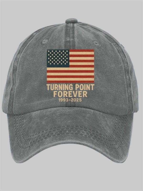 Charlie Kirk Turning Point Forever 1993 2025 Print Hat 3