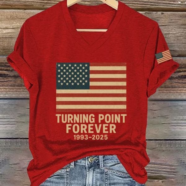 Charlie Kirk Turning Point Forever 2025 V neck Shirt 2
