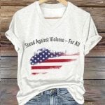 Charlie Kirk Women's Stand Against Violence For All V-neck Shirt