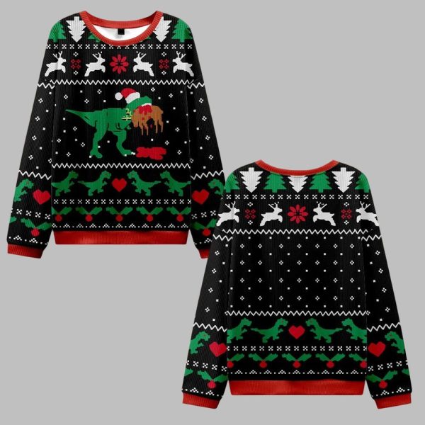 Christmas Dinosaur Ugly Sweater 2025 Christmas 0