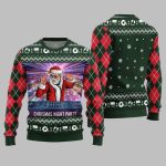 2025 Christmas Night Party DJ Santa Ugly Sweater