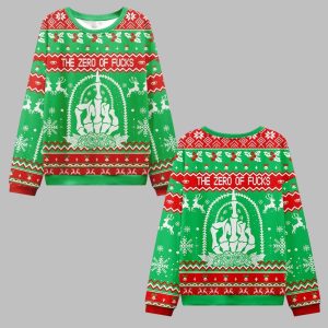 The Zero Of Fucks Tarot Ugly Christmas Sweater 0
