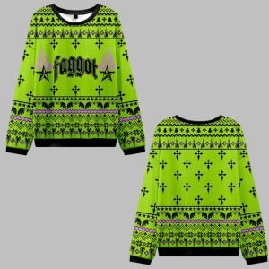 2025 Christmas Faggot Pride Ugly Christmas Sweater 0