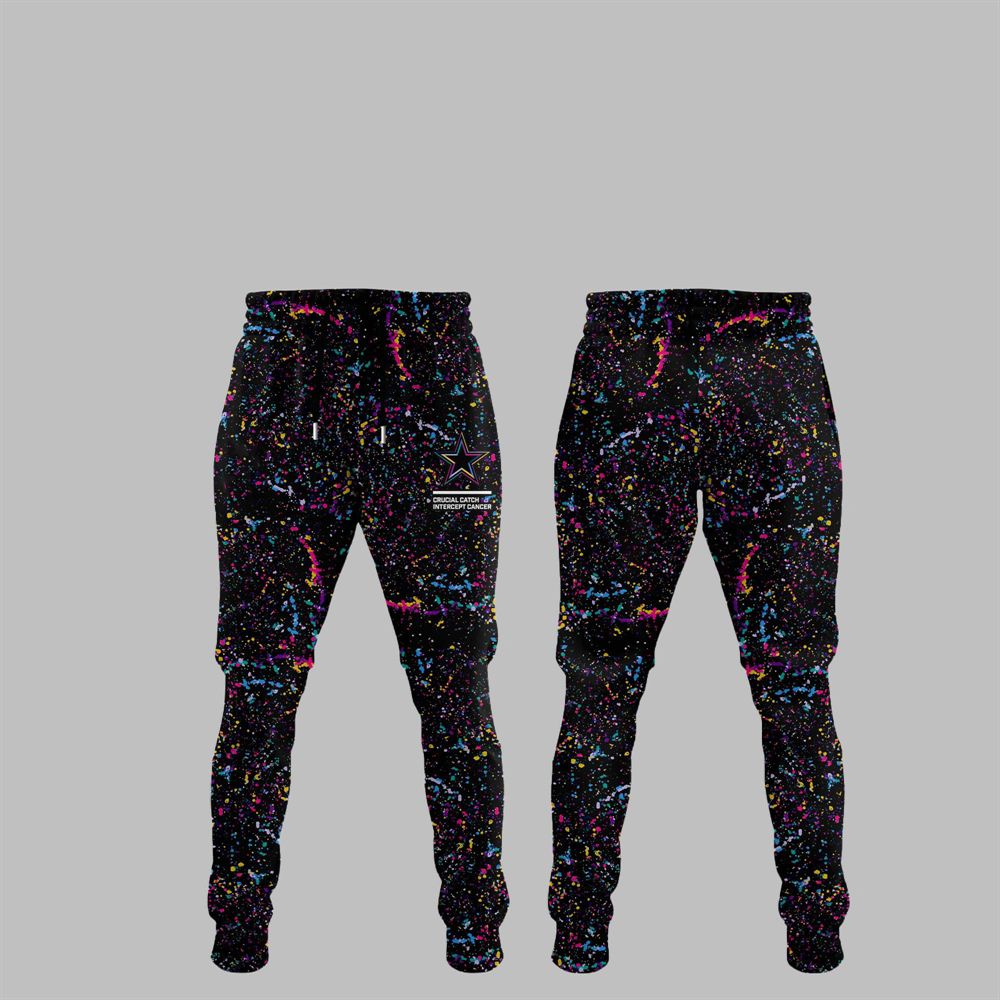 Cowboys Crucial Catch Intercept Cancer 2025 Hoodie 2 Cowboys Crucial Catch Intercept Cancer 2025 Joggers