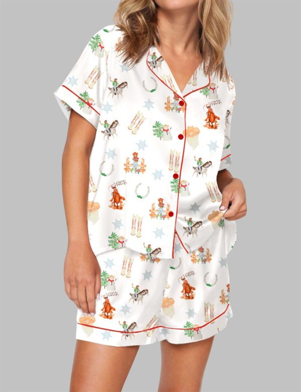Cowgirl Christmas Pajama Set For Women 1
