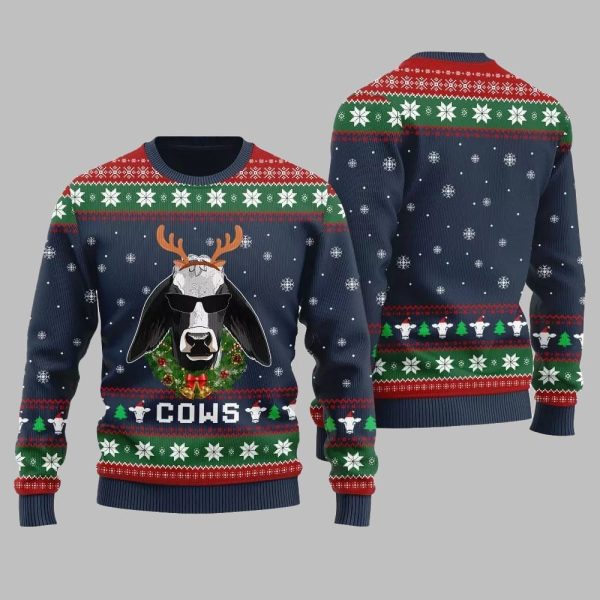 Cows Ugly Sweater Christmas 2025 2