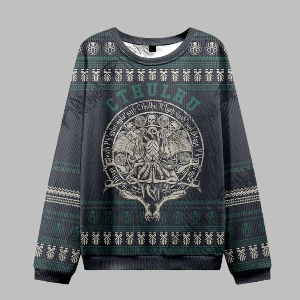 Cthulhu Horror Ugly Sweater 2025 Christmas 1