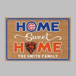 Cubs Bears Home Sweet Home The Smith Family Doormat