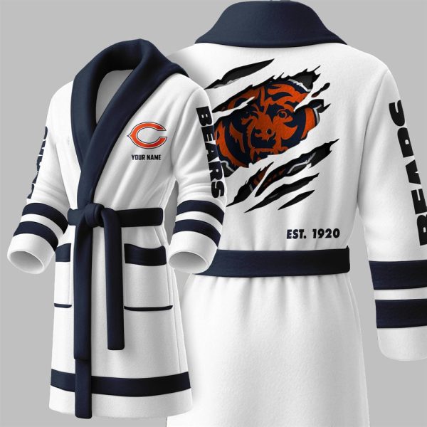 Custom Bears EST 1920 Fleece Bathrobe 2