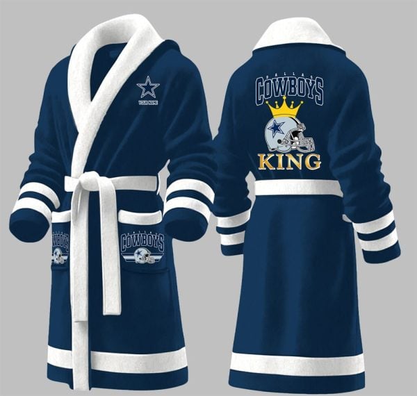 Custom Cowboys King Fleece Bathrobe 2