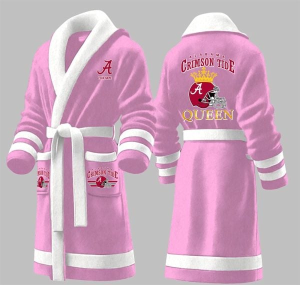 Custom Crimson Tide King Fleece Bathrobe 3