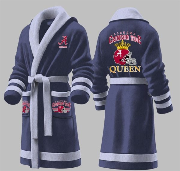 Custom Crimson Tide King Fleece Bathrobe 5
