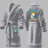 Custom Dolphins King Fleece Bathrobe 3
