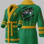 Custom Fighting Irish EST 1887 Fleece Bathrobe