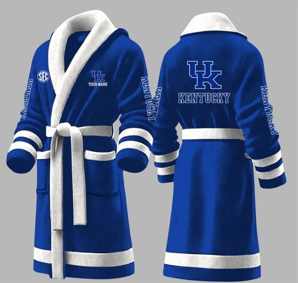Custom Kentucky Fleece Bathrobe 1