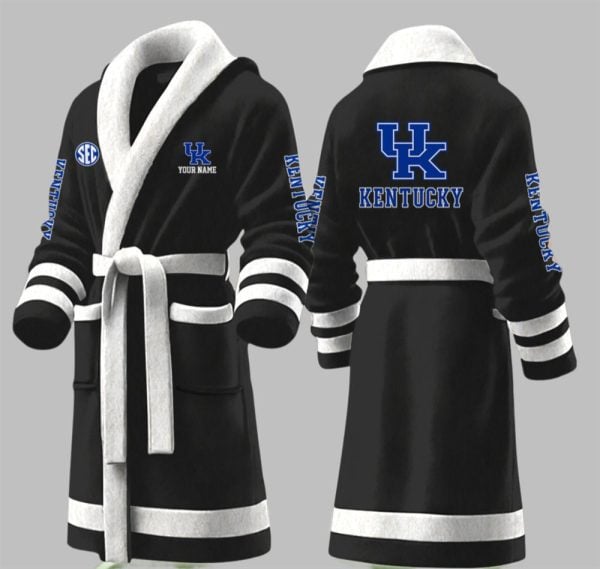 Custom Kentucky Fleece Bathrobe 4