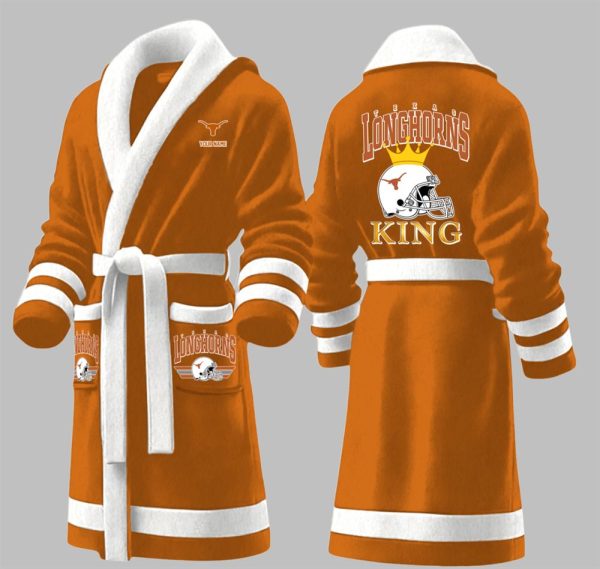 Custom Longhorns King Fleece Bathrobe 1