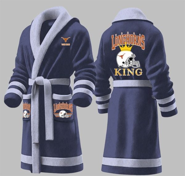 Custom Longhorns King Fleece Bathrobe 2