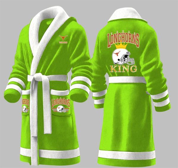 Custom Longhorns King Fleece Bathrobe 4