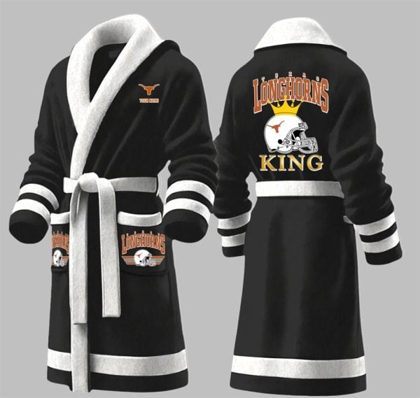 Custom Longhorns King Fleece Bathrobe 5